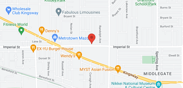 map of 6107 IMPERIAL STREET